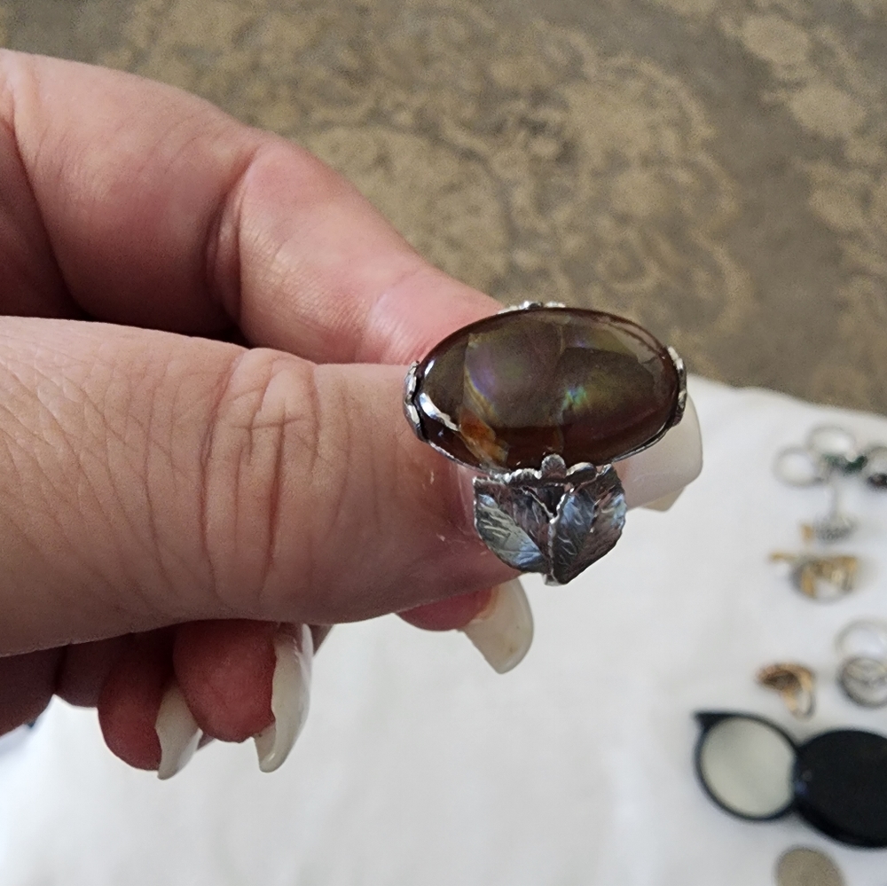 Natural Polychrome Jasper Ring - image 3